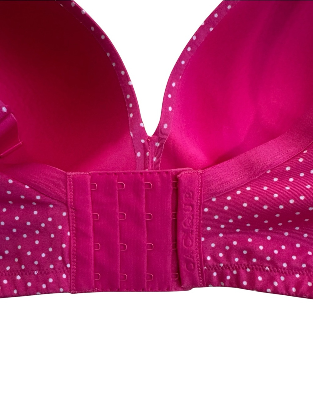 Cacique Lightly Lined T-Shirt Bra 42DDD Pink Polka Dot - Picture 6 of 9